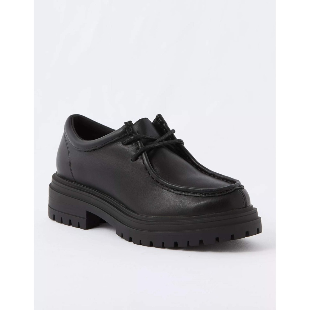 American Eagle Womens Lug Oxford Loafer Size 8 Platform Lace Up Preppy Goth